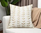 VAGMINE Embroidered Lollipop Cushion Cover - 20x20 Inches Square - 100% Cotton Ivory Throw Pillow Case - Soft Elegant Texture - Stylish Addition to Home Interiors, Bedroom, Office, Farmhouse
