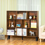 LEYAOYAO 10 Cube Bookshelf - 3 Tier Modern Wide Bookcase