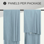 Extra Long Blackout Light Blue Curtains for Living Room 108 Inch Length Insulating Sound Proof Wide Drape for Window Treatments Curtain for Patio Sliding Glass Doors Doorway Hallway 2 Panel Stone Blue