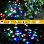 Solar Garden Lights Outdoor,Waterproof Solar Lights for Outside Decorative 4Pack, 80Led Flowers Garden Decor, Outdoor Lights for Yard Pathway,Lawn,Garden Decorations