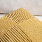 Fancy Homi 2 Packs Mustard Yellow Lumbar Decorative Throw Pillow Covers 16x32 Inch for Living Room Couch Bed, Rustic Farmhouse Boho Home Decor, Soft Striped Corduroy Rectangle Accent Cushion Case