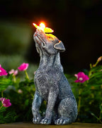 Goodeco Dog Statue with Butterfly - Ideal Gifts for Dad, Mom or Birthdays, Beautifully Crafted Outdoor Decorations to Wow Your Guests