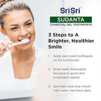 Sri Sri Tattva Sudanta Charcoal Toothpaste Gel – SLS, Fluoride Free Herbal Toothpaste with Neem & Ayurvedic Herbs – Natural Teeth Whitening, Fresh Breath, Oral & Gum Health – 100g Tube (Pack of 2)