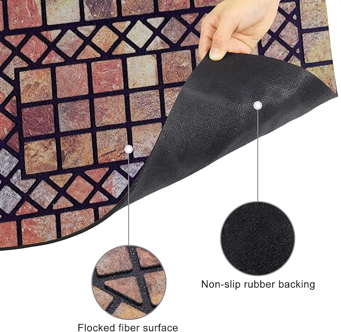 CHICHIC Welcome Door Mat 18 x 30 Inch Front Doormat Outdoors for Home Entrance Outdoors Mat for Outside Entry Way Doormat Entry Rugs, Heavy Duty Non Slip Rubber Back Low Profile, Colorful