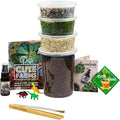 Cute Farms Terrarium Starter Kit | Moss, Vermiculite, Soil, Pebbles, Plant Food, Finishing Tools, Build and Care Guide | DIY Succulent Terrarium for Adults and Kids (Large)