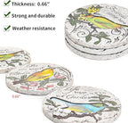 Sungmor 3PC Pretty Garden Stepping Stones, 9.5" Large Concrete Decorative Stones with Beautiful Pattern, Unique Outdoor Lawn Accents, Yard Walkway Flower Bed Wall Shelf Welcome Friends Decorations