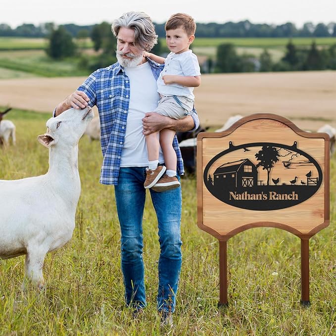 Personalized Metal Farm Signs, Custom Rustic Ranch Decor, Farmhouse Outdoor Decor, Custom Last Name Sign, Large Metal Wall Art, Outdoor Barn Sign, Family Farm Sign, Farmer Ranch Gifts