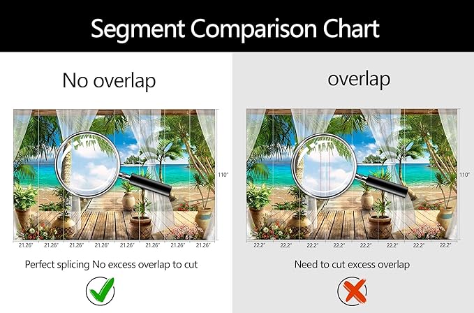 WFBHUA-Wall Mural Tropical Beach Palm Tree Wallpaper Balcony Window Seascape Landscape Wallpaper for Bathroom Living Room Bedroom (Not Peel and Stick)