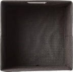 Amazon Basics Collapsible Cube Storage Organizer Bins, 6-Pack, 10.5 x 10.5 x 11 inches, Black