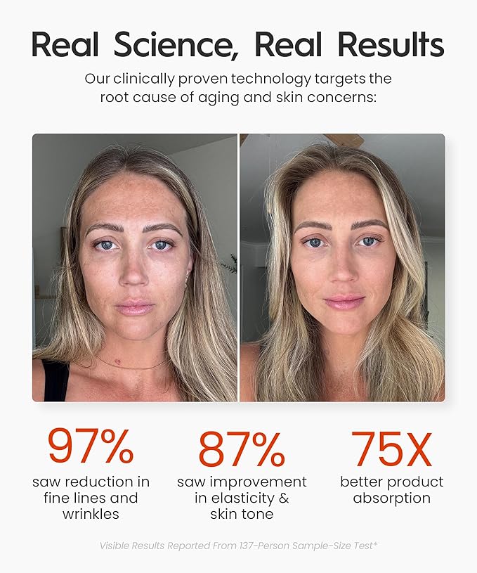 REVO Genie | Face & Neck Beauty Massager with Ultra Powerful LEDs for Wrinkles, Fine Lines, Puffy Skin, Uneven Skin Tone, Lymphatic Drainage, Lifting & Firming Facial Sculpting Tool with Light Therapy