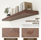 12 Inch Deep Floating Shelves for Wall | 72W x 12D Floating Shelves Set of 1 | Rustic Walnut Long Floating Shelves for Living Room Bathroom Laundry Room Bedroom Kitchen Home Office