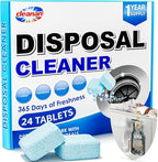 Foaming Garbage Disposal Cleaner and Deodorizer Tablets-24 Pack Food Disposal Cleaner, Quickly Eliminates Odors, XL Powerful Foaming Action, Refreshing Lemon Scent, Natural Ingredients, 1 Year Supply