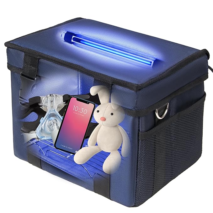 UV Sanitizer Box, 12L Portable Sanitizing and Cleaning Machine with 3-Level Timer, Foldable UV Cleaner Box for Toys, Mask, Towel, Key， Baby Bottle, Etc. Ozone Free UV Cleaning Box ﻿
