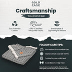 Gold Case Throw Blanket for Couch – 100% Recycled Turkish Cotton Blankets & Throws – Elegant Decorative Throw Blankets for Living Room Sofa – Woven Throws for Couch – Retro Black – 50x60