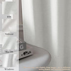 150 Inches Extra Wide Room Divider Draperies, Pinch Pleat Drapes, Absolutely Blackout Sliding Door Drapery, Total Privacy Ceiling Track Curtains, 150" W by 102" L, Greyish White (1 Panel)