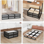 Bamboo Under Bed Storage with Wheels (2-Pack) – Rolling Underbed Shoe Organizer Box for Shoes, Blankets, Toys, Clothes Container Space-Saving Organizer Bins for Bedroom, Closet, Dorm, Nursery