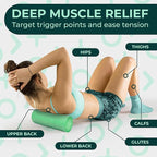 Yoga Foam Roller for Physical Therapy & Exercise – Soft Back Roller for Back Pain, Legs, and Shoulders, 12in x 4in Travel Size – Deep Tissue Massage for Myofascial Release