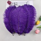 THARAHT Purple Ostrich Feathers 24pcs Natural Bulk 8-10Inch 20cm-25cm for Crafts Wedding Party Centerpieces Halloween and Home Decoration Feather