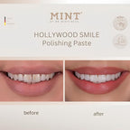Mint Hollywood Smile polishing Paste with whitening Effect (1x 75 ml) - Professional Teeth Cleaning at Home - Effective deep Cleaning - Smooth, White Teeth - Microplastic-Free - by Dr. Mintcheva