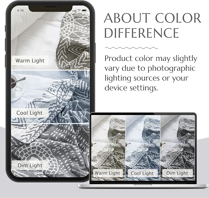 jinchan Boho 100% Cotton Muslin Blanket 3-Layer Queen Size 80x90 Inches Geometric Grey Lightweight Reversible Soft Cozy Comfy Throw for Couch Sofa Bed Large Coverlet Quilt Blanket Bedroom All Seasons