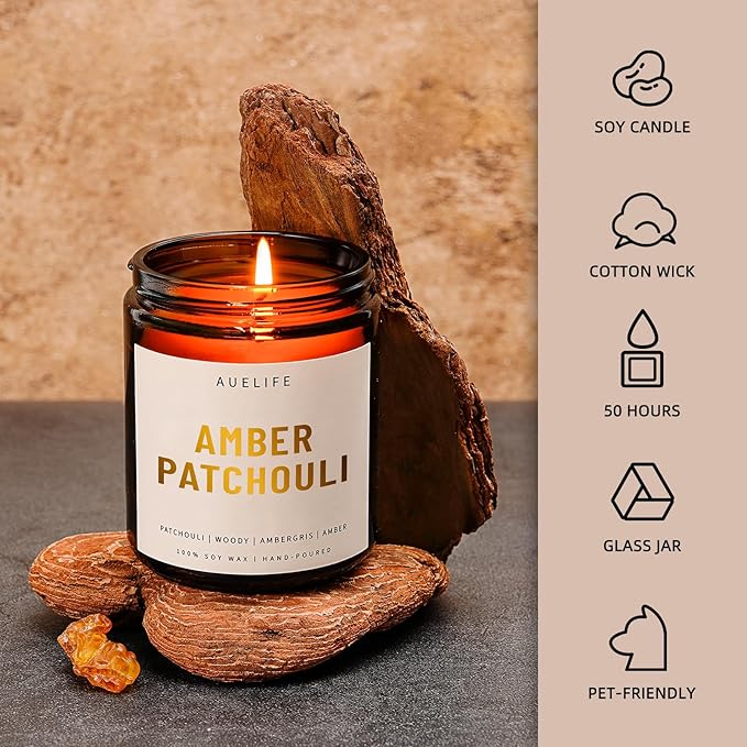 Scented Candles for Home - Magnolia & Sandalwood Candle | Aromatherapy Candle Gift for Women & Men, Soy Candles for Home Scented - 7oz