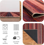 Keen Home Design 2x12 Rug - Machine Washable Runner with Non-Slip Backing, Ideal for Hallway, Entryway, Kitchen, Laundry Room - Vintage, Easy Clean, Durable, Low Pile Rug - (2'6" x 12')