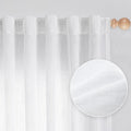 MYSKY HOME White Curtains 95 Inches Long Semi Sheer Drapes Light Filtering for Sliding Glass Door Window Treatments Soft Cotton Blend Panels Linen Look Farmhouse Style, 50" x 95", 2 Pieces