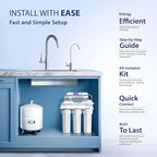 APEC Water System ROES-PHUV75 Essence Series Top Tier Alkaline Mineral pH+ and UV Ultra-Violet Sterilizer 75 GPD 7-Stage Ultra Safe Reverse Osmosis Drinking Water Filter System