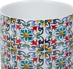 DII Kitchen Ceramics Collection Canister Set, Floral Tile, 3 Piece