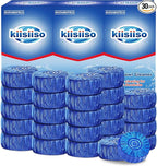 KIISIISO Automatic Toilet Bowl Cleaner Tablets，Bathroom Toilet Tank Cleaner，Blue Clean Bubbles,Strong Detergent Ability,Long-lasting 300 brushes,Mild Fresh Pine Scent(30 Pack)
