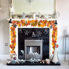 Lvydec 2 Pack Maple Leaves Fall Garland Clearance - 6ft/Strand Artificial Fall Foliage Garland Colorful Autumn Decoration for Home Wedding Party Thanksgiving