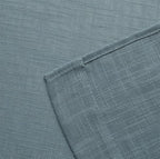 MIUCO Semi Sheer Curtains Poly Linen Textured Solid Grommet Curtains 63 Inches Long for Living Room 2 Panels (2 x 37 Wide x 63" Long) Teal