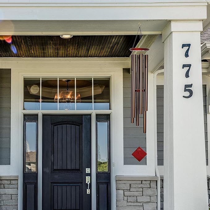 Woodstock Chimes Neptune Wind Chime for Outside 54" Large Bronze, Deep Tone Sound for Outdoor Garden, Patio, Porch Decor, Encore Collection DCB54