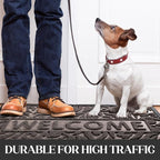 Yimobra Welcome Mat Outdoor, 36x24 Waterproof Door Mat Outside Entrance, All-Weather Non Slip Front Door Mat, Low-Profile Entryway Mat Indoor, Porch and Patio, Brown
