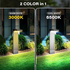 Solar Pathway Lights Outdoor 4Pack, 400LM Motion Sensor Walkway Lights with Warm/Cool White, 12H Lasting, IP65 Waterproof Solar Powered Landscape Lighting for Garden, Yard