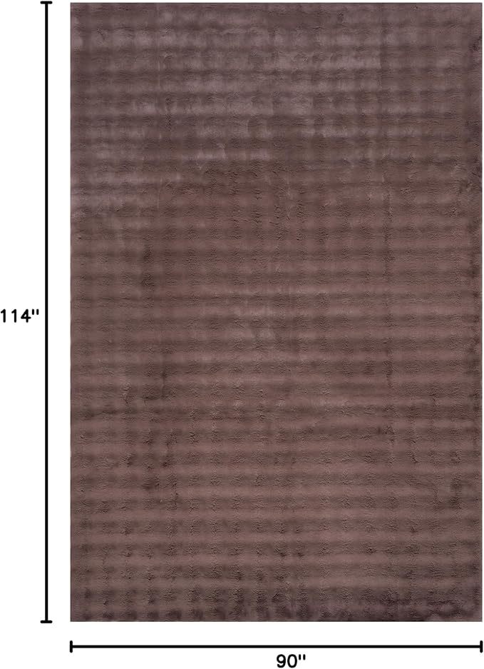 nuLOOM Jeni Checkered 7'6" x 9'6" Machine Washable Area Rug for Living Room Bedroom Dining Room Kitchen, Dark Brown