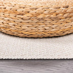 CAMILSON Easy Jute Rug 4x6, Indoor Outdoor Off-White Farmhouse Area Rugs for Living Room Patio and Kitchen Rug, Solid Woven Design, Easy-Cleaning, Washable Outside Carpet Alfombras (4 x 6)