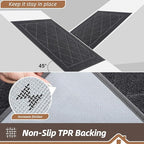 BEQHAUSE Dirt Trapper Door Mat 32" x 48", Doormat Non-Slip Entryway Rugs Washable, Dog Door Mat Stain Resistant and Absorbent Welcome Floor Mat for Front Back Door, Muddy Wet Shoes & Paws, Dark Grey