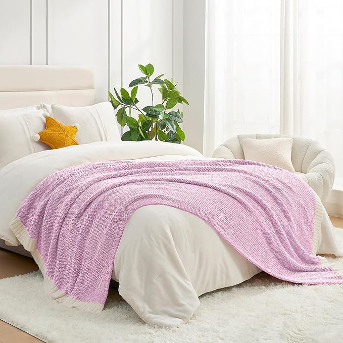Snuggle Sac Bedding Blanket Light Purple Twin Size, Super Soft Warm Cozy Blankets for Bed, Living Room, Luxurious Microfiber Blanket Dupes, Heather Lilac, 60x80 inches