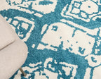 Unique Loom Rosso Collection Vintage Traditional Distressed Blue Round Rug (8' 0 x 8' 0)