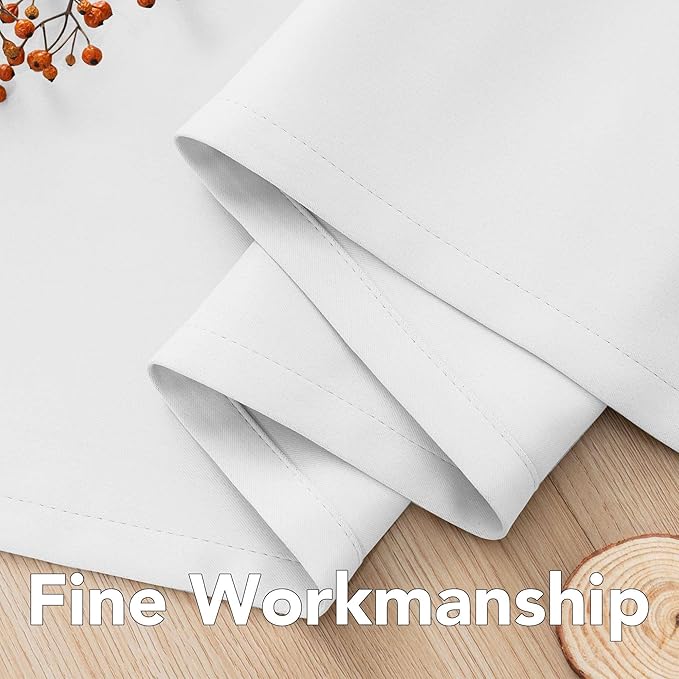 H.VERSAILTEX White Curtains for Bedroom Thermal Insulated Curtains & Drapes Living Room 108 inches Long for Patio Glass Door Window Treatment Extra Long Panels Drapes 2 Panels, Pure White