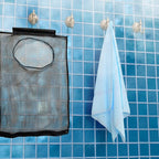 Hanging Mesh Laundry Hamper (30in*20in*2in) Large Dirty Clothes Bag, Can Be Used Behind The Door & Closet & Caravan& Bathroom (Black)