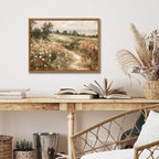 Vintage Framed Wall Art for Living Room – Vintage Wildflower Pictures Oil Paintings Canvas Prints – Country Flower Modern Farmhouse Wall Decor for Bathroom Bedroom Home Office – 8x10in