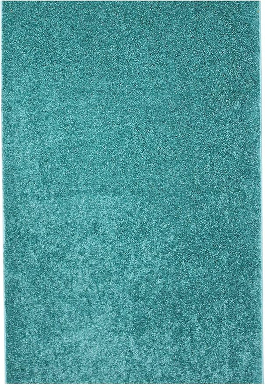 KOECKRITZ Soft and Colorful Kids Classroom Area Rugs (Passes Flammability Pill Test) Many Sizes and Bright Colors to Select from (8' x 8', Surf)