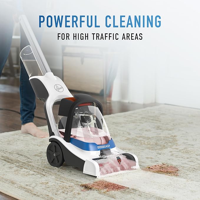 Hoover PowerDash Pet Compact Carpet Cleaner Machine, Lightweight Shampooer Machine, Pair with a Hoover Carpet Cleaner Solution for a Bright, Refreshed Home
