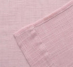 MIUCO Semi Sheer Curtains Poly Linen Textured Solid Grommet Curtains 63 Inches Long for Living Room 2 Panels (2 x 37 Wide x 63" Long) Pink