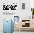 IBCR25SLT Compact, Energy Star Certified Small, Single Door Mini Fridge with Freezer Refrigerator, Large (2.5 cu ft), Slate Blue
