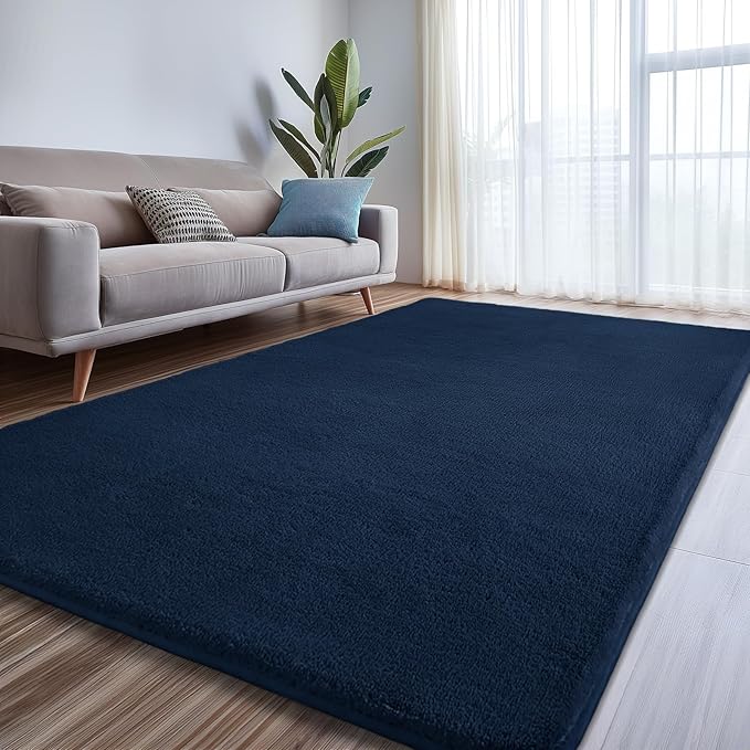 Sour Lemon 9x12 Area Rugs for Living Room, Soft Large Area Rug Fluffy Rugs for Bedroom，Machine Washable Area Rug Non Slip Carpet Rug for Living Room Playroom Kids Room Home Decor