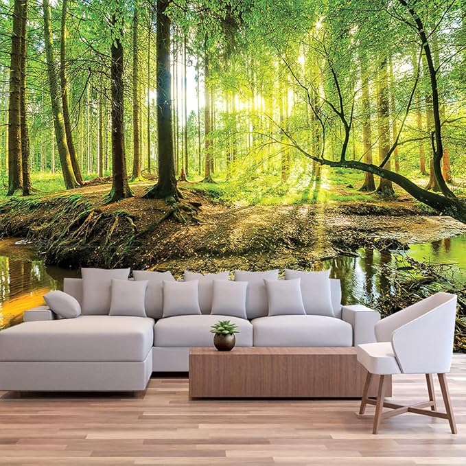 FENDROM Forest Tapestry Wall Hanging Trees Trunk Nature Green Sunlight Wall Tapestry for Livingroom Bedroom Dorm Home Decor