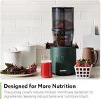 Hurom H320 Cold Press Juicer Machine, Easy to Clean Masticating Slow Juicer, Coarse Strainers, Self-Feeding, Hands Free, Family Size, Quiet Motor, Easy Assembly (Kale/Dark Green)